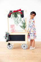 Jingle Saurus Long Sleeve Pocket Twirl Dress