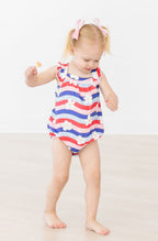 Baby Girl Ruffle Cross Back Romper