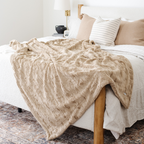 Patterned Faux Fur Throw Blanket