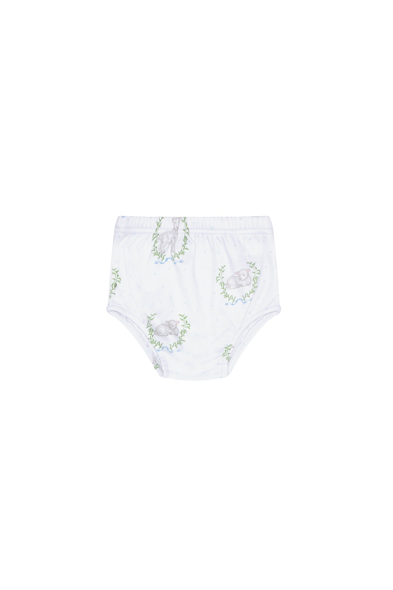 Blue Lamb Print Baby Diaper Cover Set