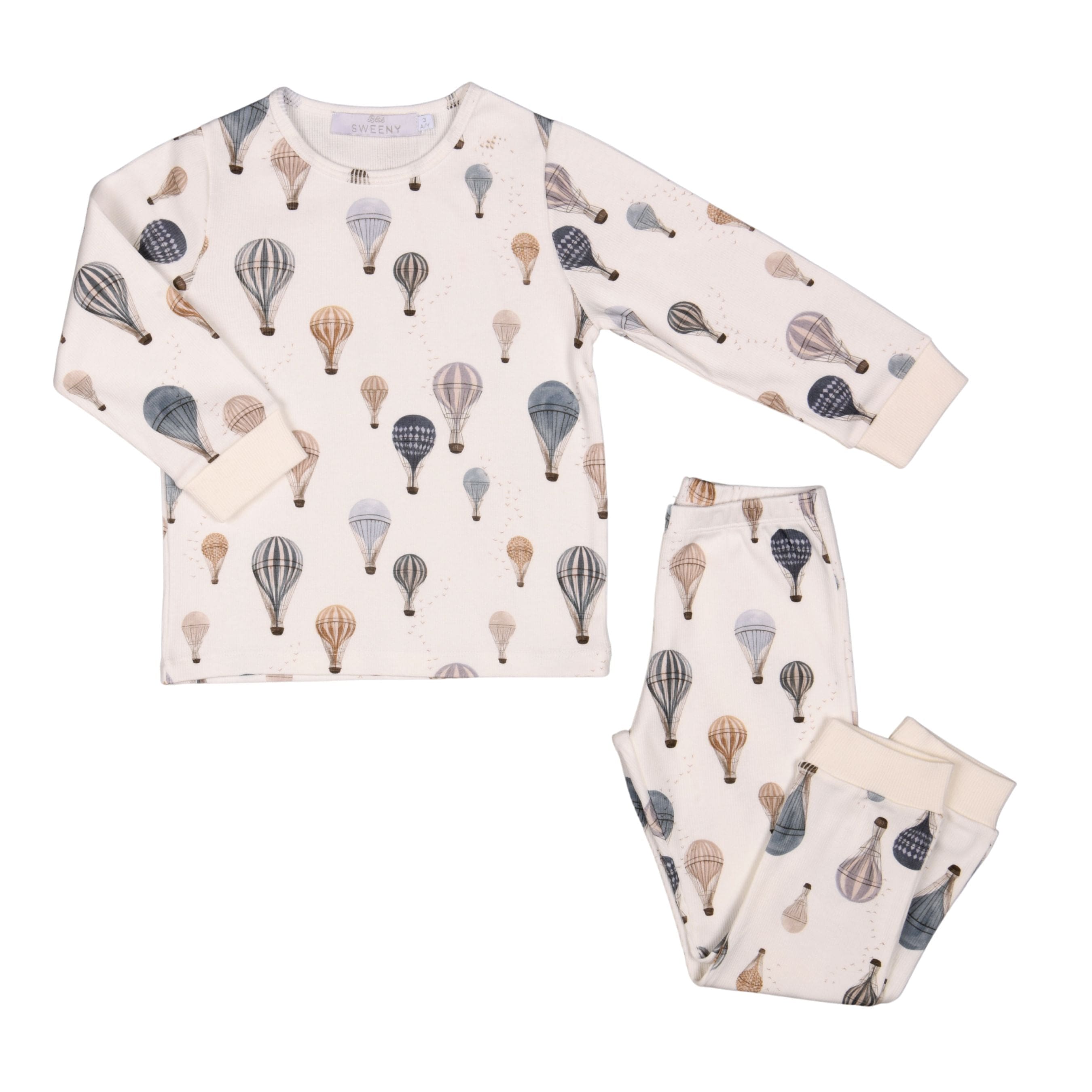Lehane White Ribbed Cotton Air Balloon Set