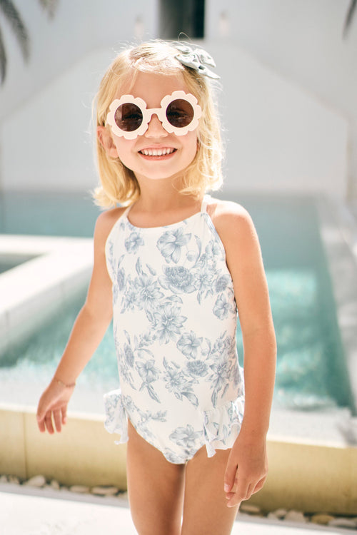 Little Clementine One-Piece Swimsuit in Daylight Saunter