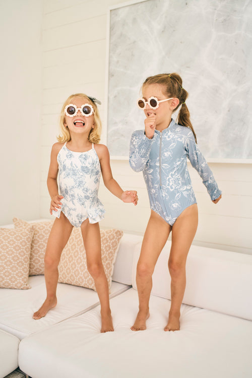 Little Clementine One-Piece Swimsuit in Daylight Saunter
