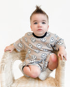 Electric Drippy Smiley Shorts Set