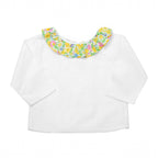 Baby Girl Double Button Blouse | Liberty 'Betsy' Yellow Frill