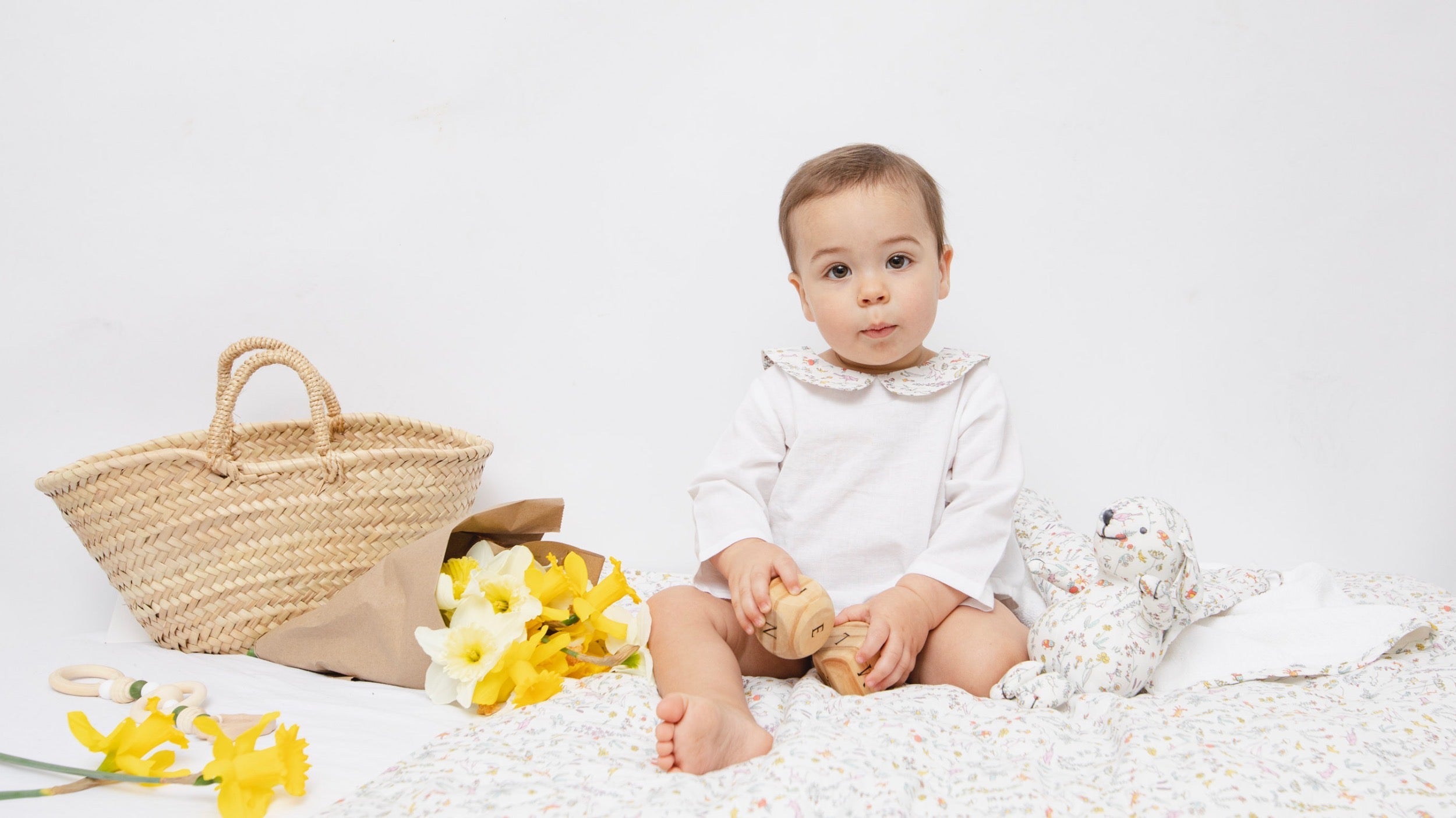Baby Girl Double Button Blouse and Liberty 'Theo' Bloomer Set