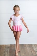 Pink Bow Skirted Leotard