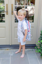 Hudson Boys' Short Set - School Plaid Blue