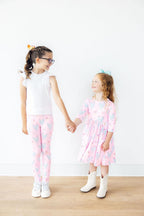 Little Miss Chickie 3/4 Sleeve Pocket Twirl Dress