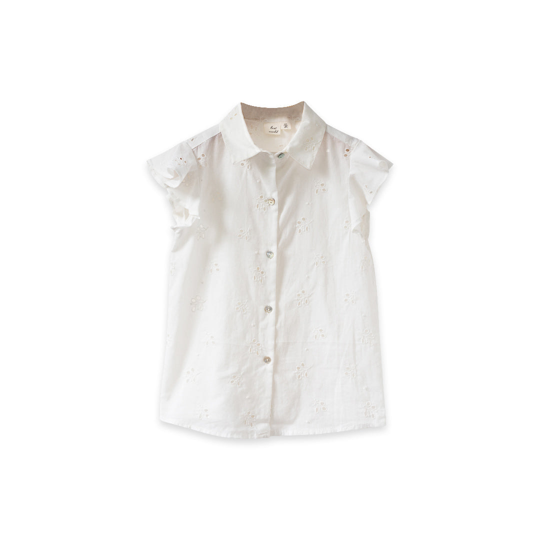 Lola Top | Offwhite Eyelet
