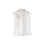 Girls Offwhite Eyelet Lola Top