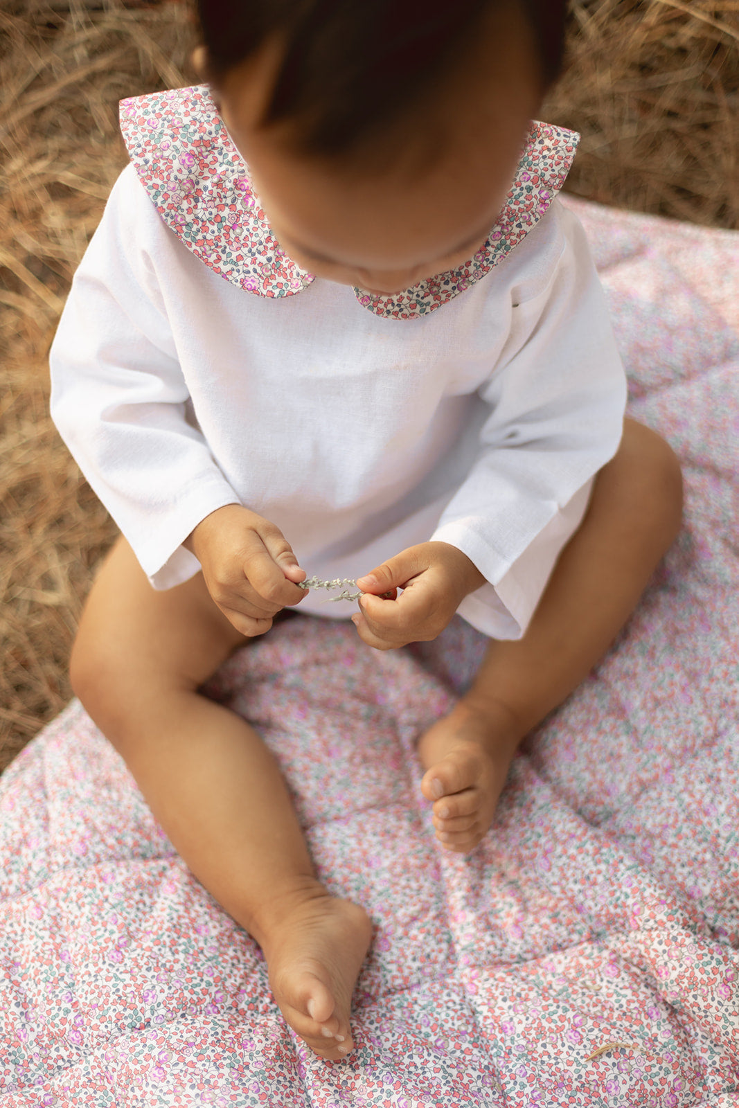 Baby Girl Double Button Blouse and Liberty 'Eloise' Pink Bloomer