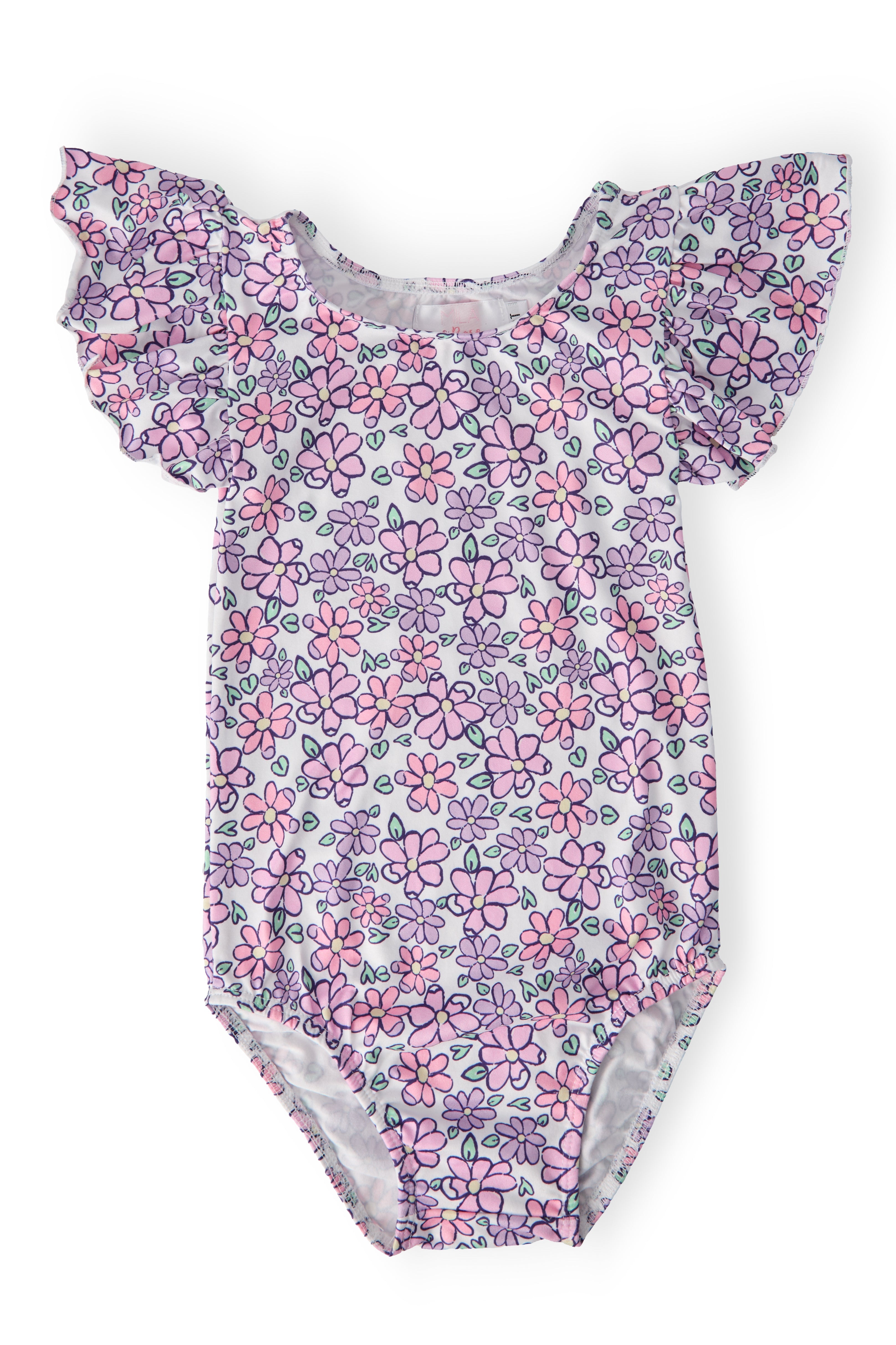Short Sleeve Flutter Sleeve Leotard
