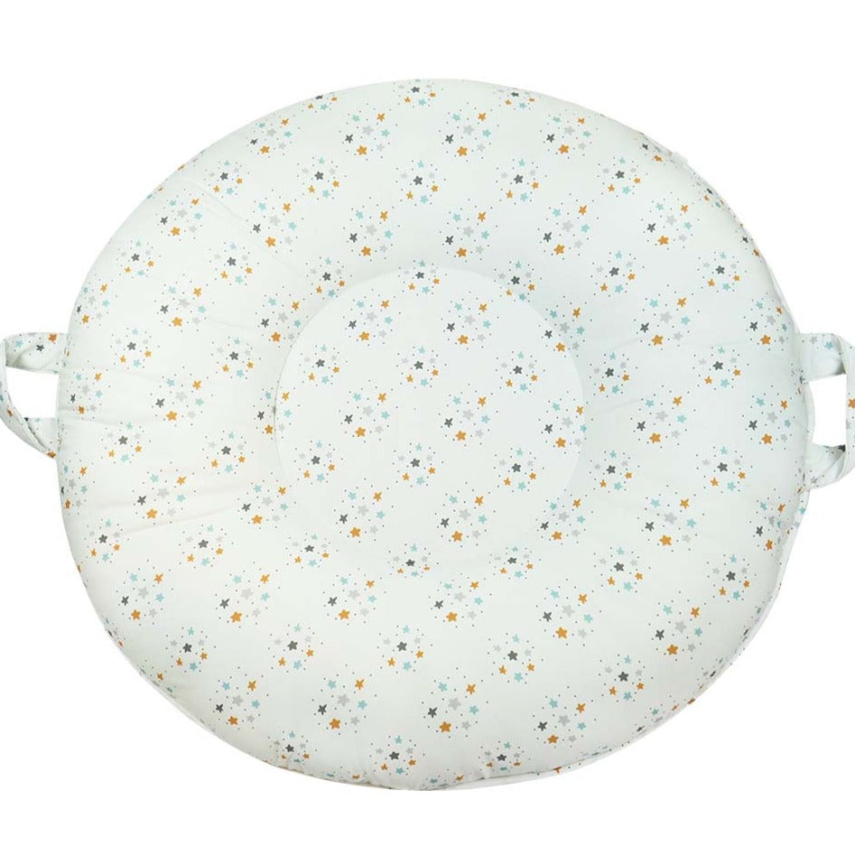 Lunar Gray Round Floor Cushion