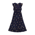 Luxe Giselle Women's Maxi Dress Navy Silk Dupioni