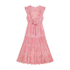 Luxe Giselle Women's Maxi Dress Rose Silk Dupioni