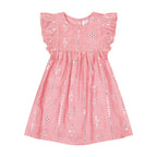 Luxe Mathilde Girls Dress Rose Silk Dupioni