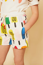 Recycled Cotton Ice Pop Cropped Kid Short