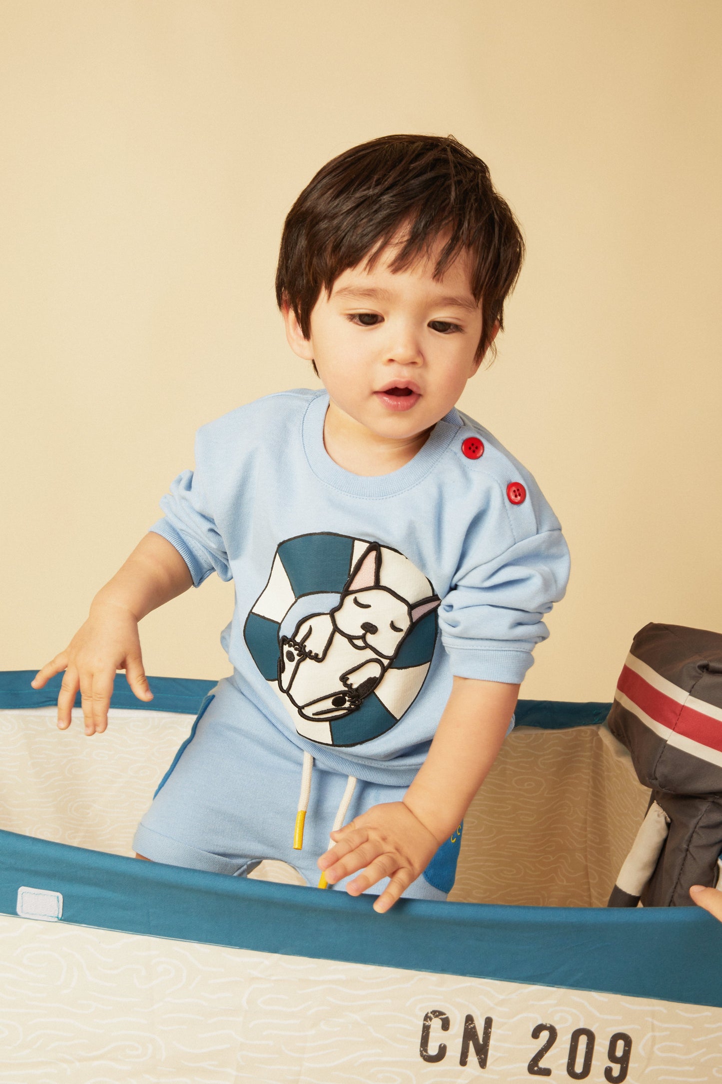 Recycled Cotton Blue Baby Short