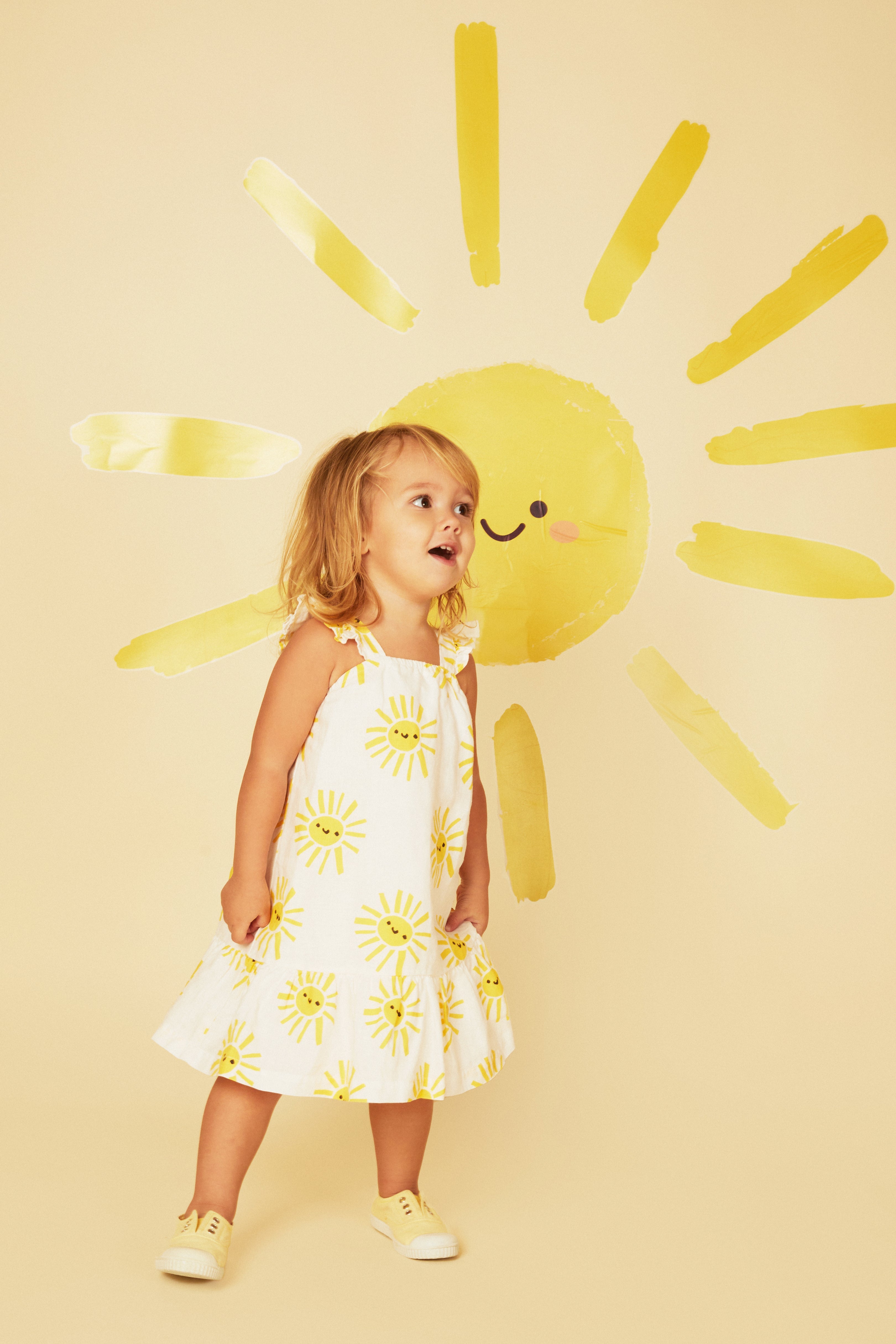 Linen Sun Baby Ruffle Dress