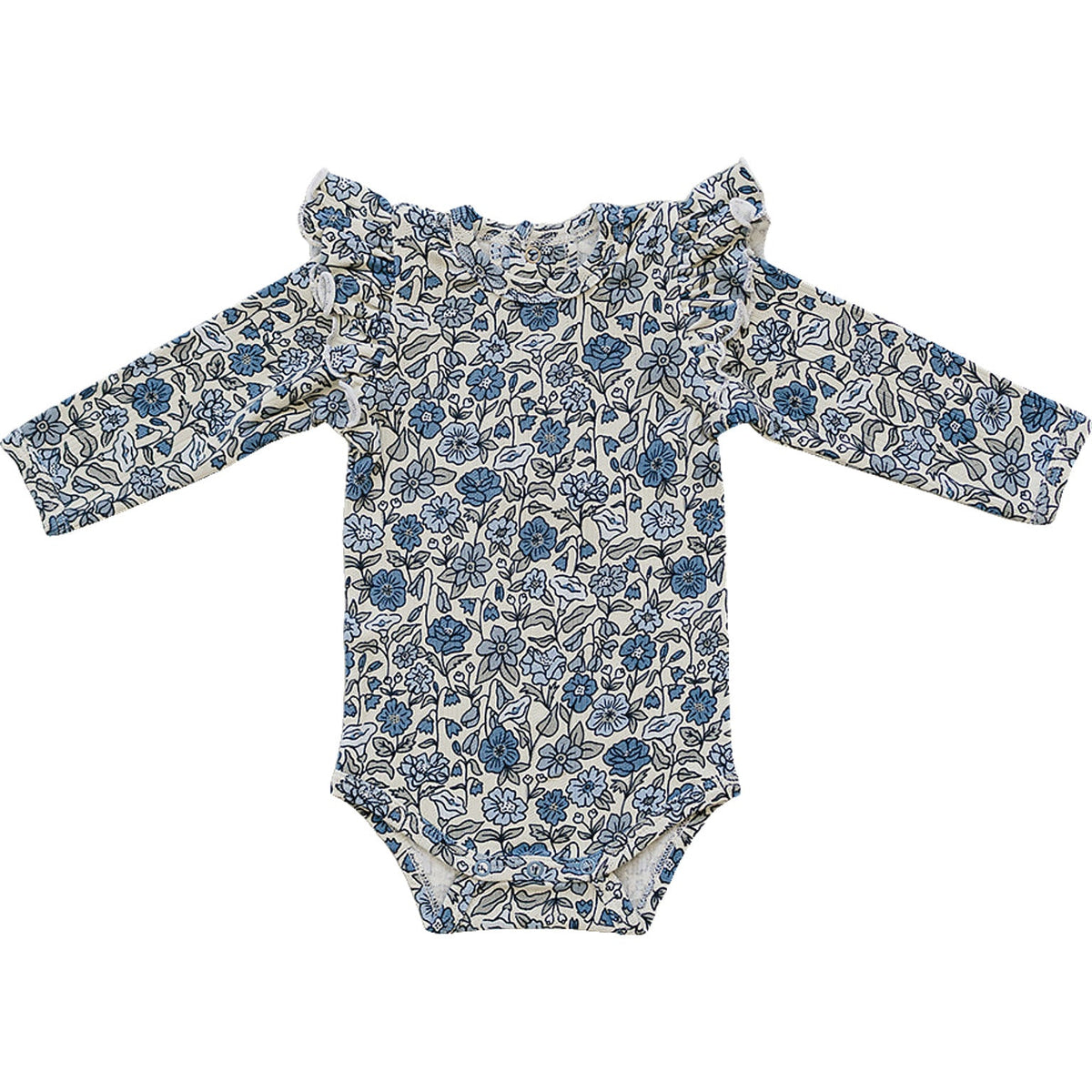 Bluebell Ruffle Sleeve Pointelle Bamboo Bodysuit