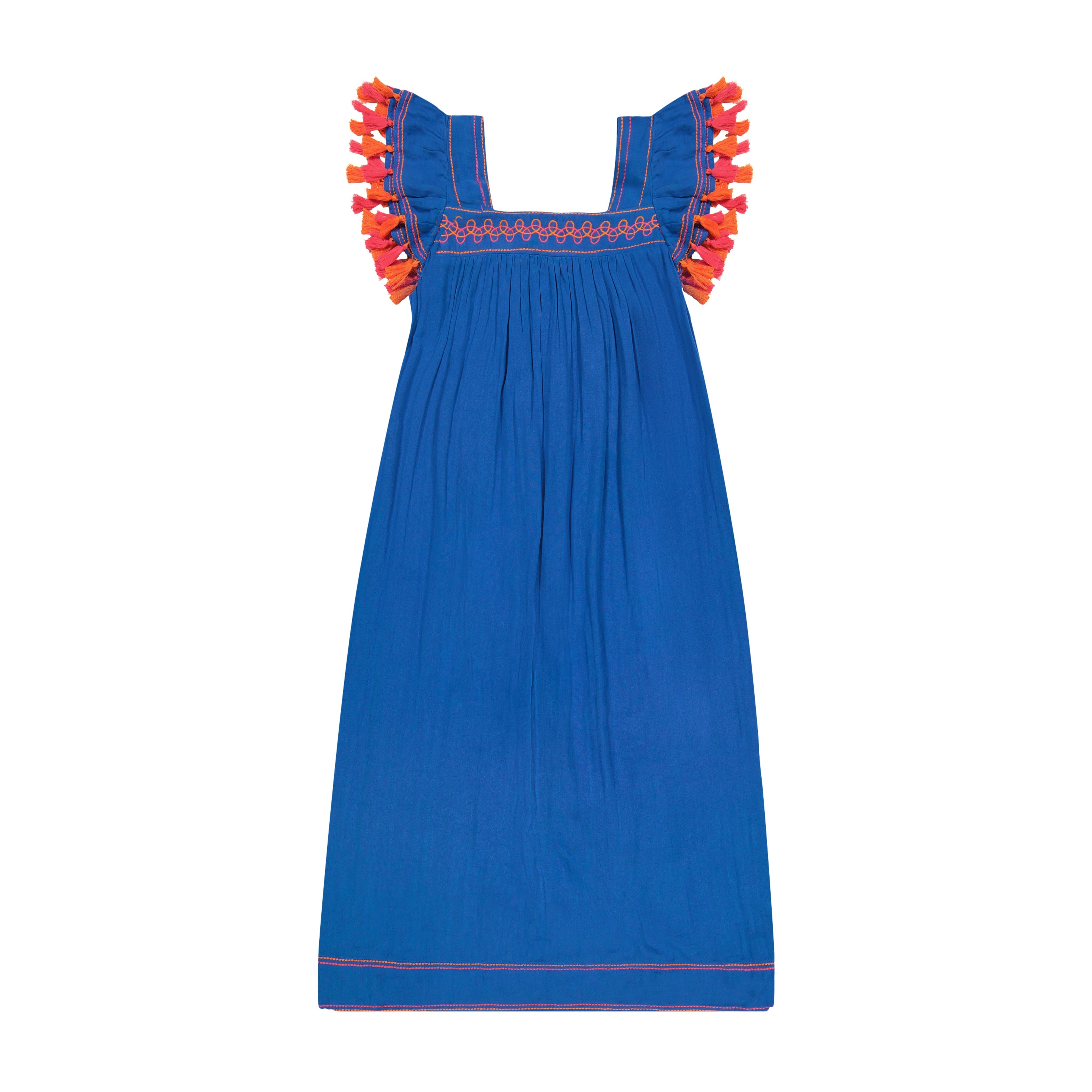 Maxi Sandrine Women's Dress Classic Blue Embroidery