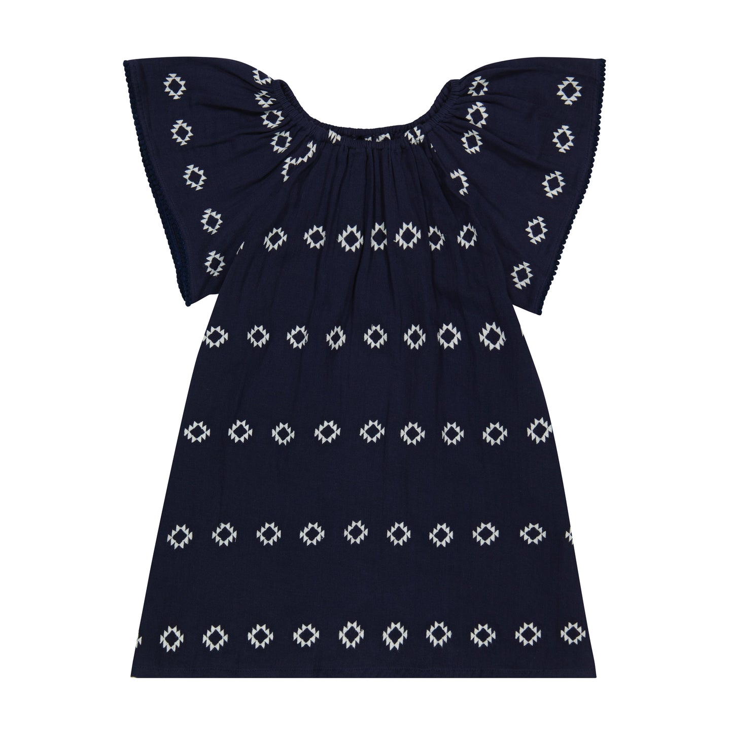 Mini Capucine Girls' Coverup Navy Embroidery