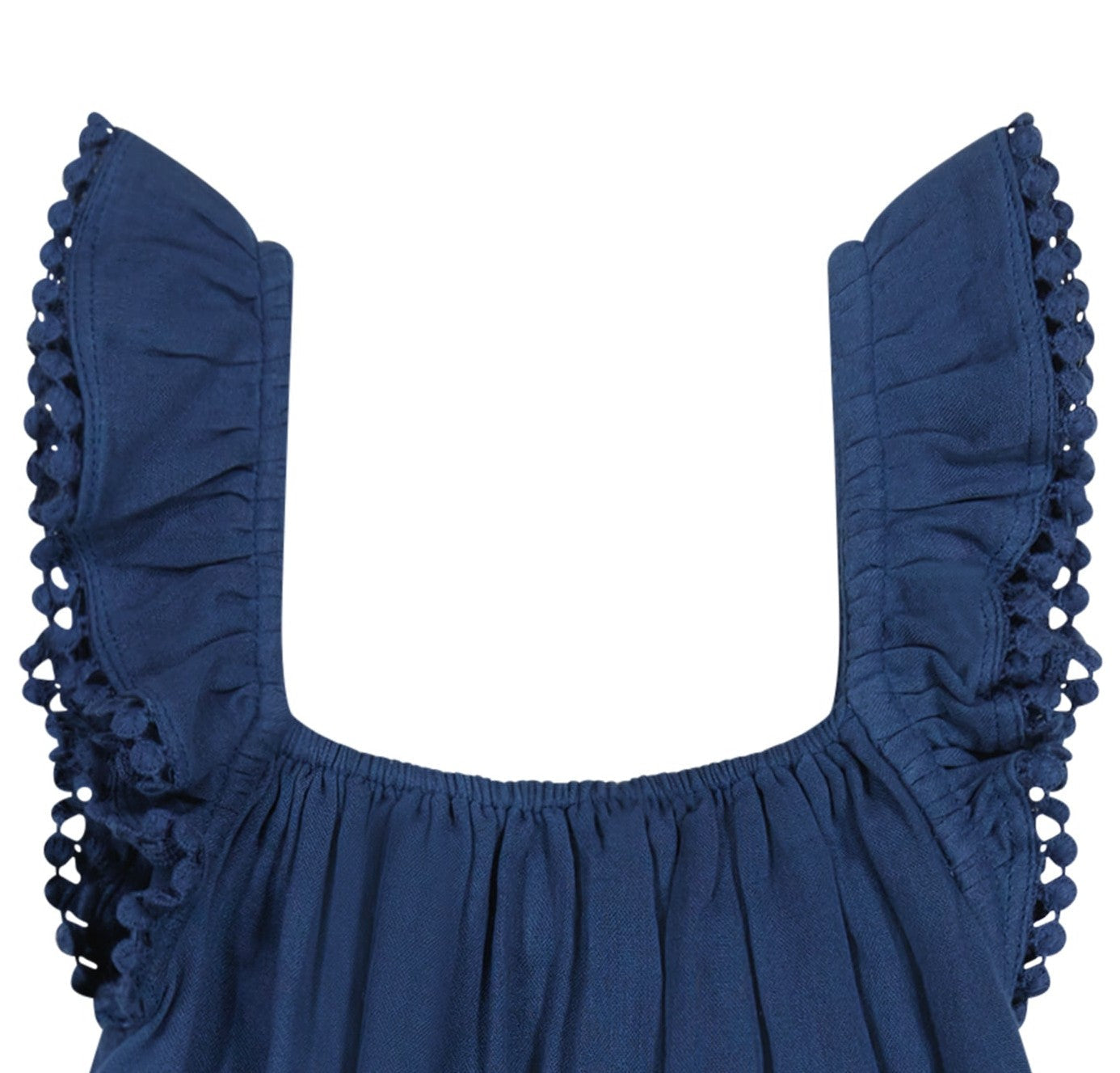 Mini Eva Girls' Ruffle Dress Lapis Blue