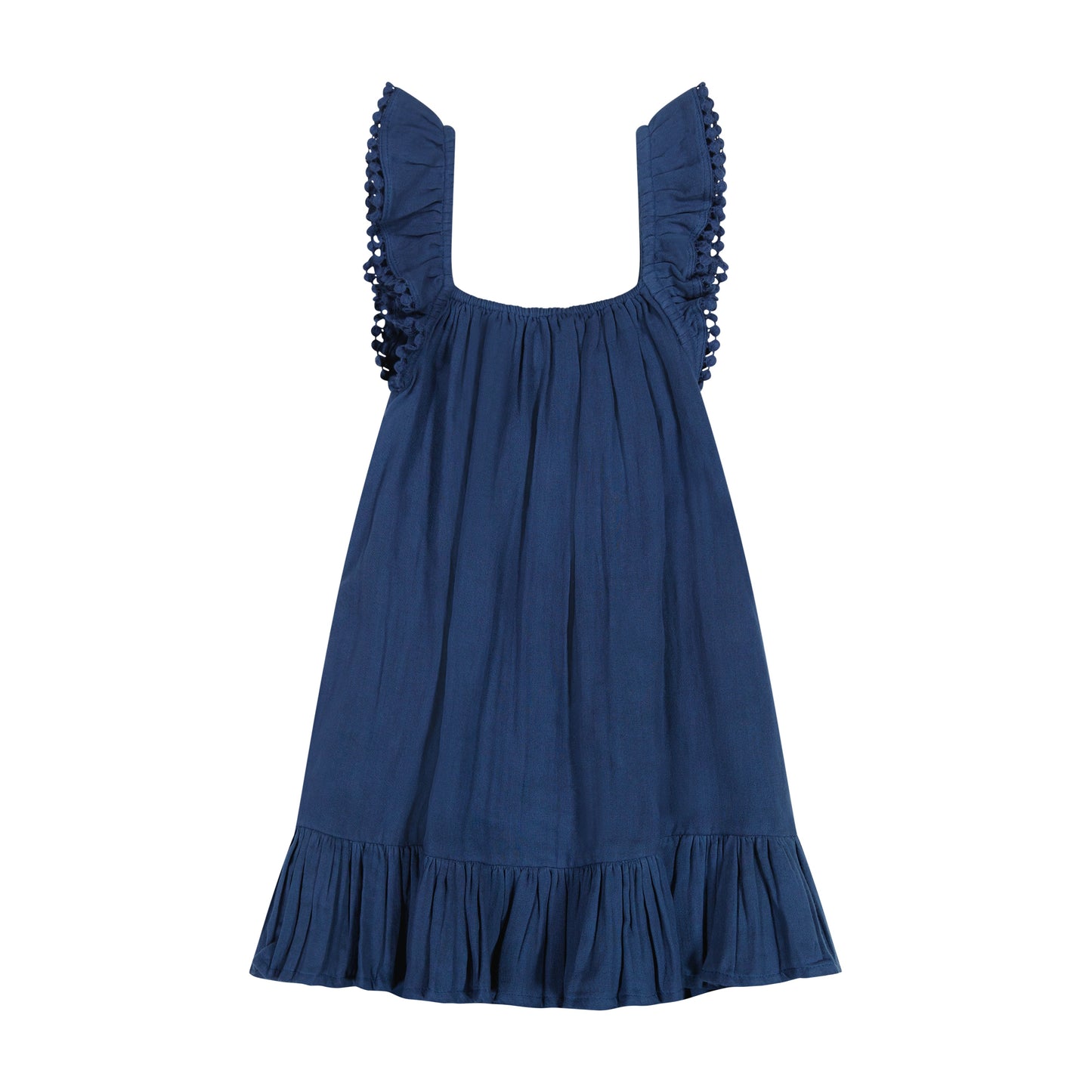 Mini Eva Girls' Ruffle Dress Lapis Blue