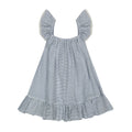 Mini Eva Girls' Ruffle Dress Marine Stripe