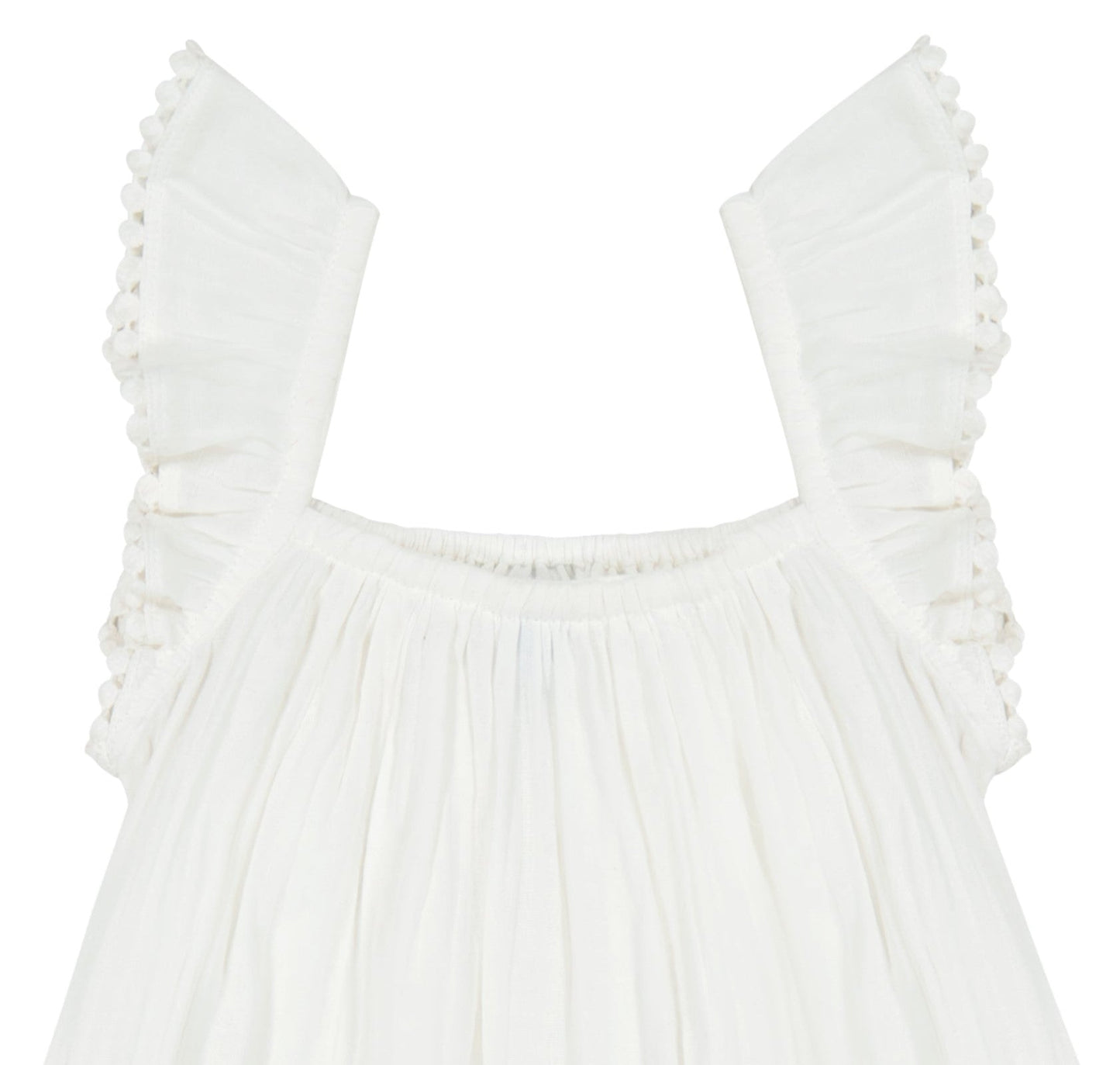 Mini Eva Girls' Ruffle Dress White