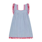 Mini Sandrine Women's Dress Sea Stripe Embroidery