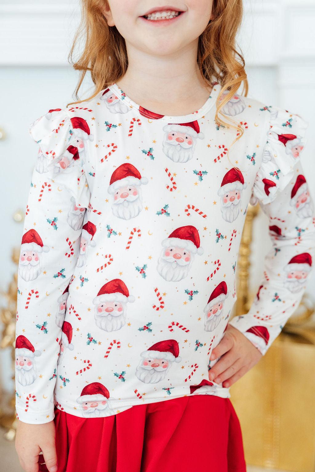 Mistletoe Magic Long Sleeve Ruffle Tee