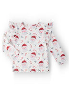 Mistletoe Magic L/S Ruffle Tee