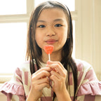 Recycled Cotton Pink Block Ruffled Sweatshirt