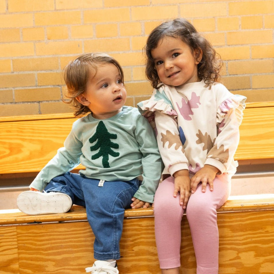 Recycled Cotton Autumn Ruffle Sweatshirt