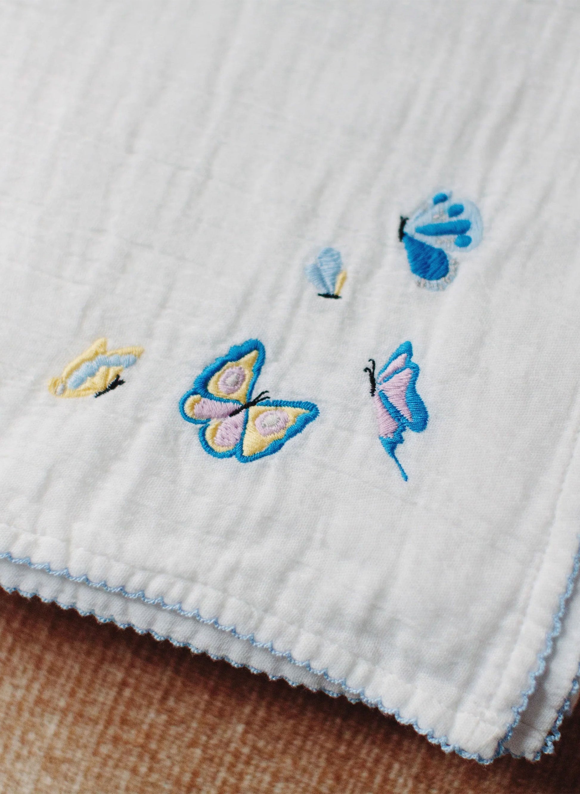 Organic White Shawl Blanket