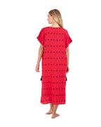 Capucine Women's Maxi Caftan Dress Red Embroidery