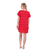 Capucine Women's Mini Caftan Dress Red Embroidery
