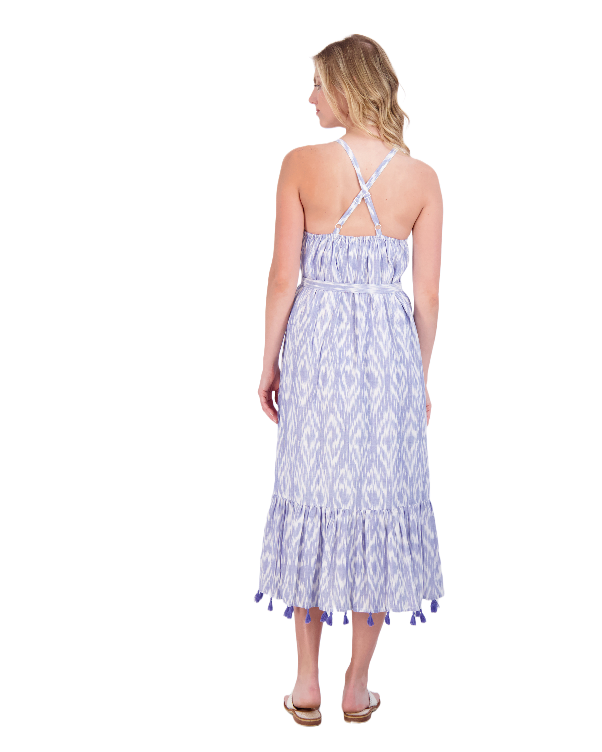 Chantal Women's Sundress Blue Ikat