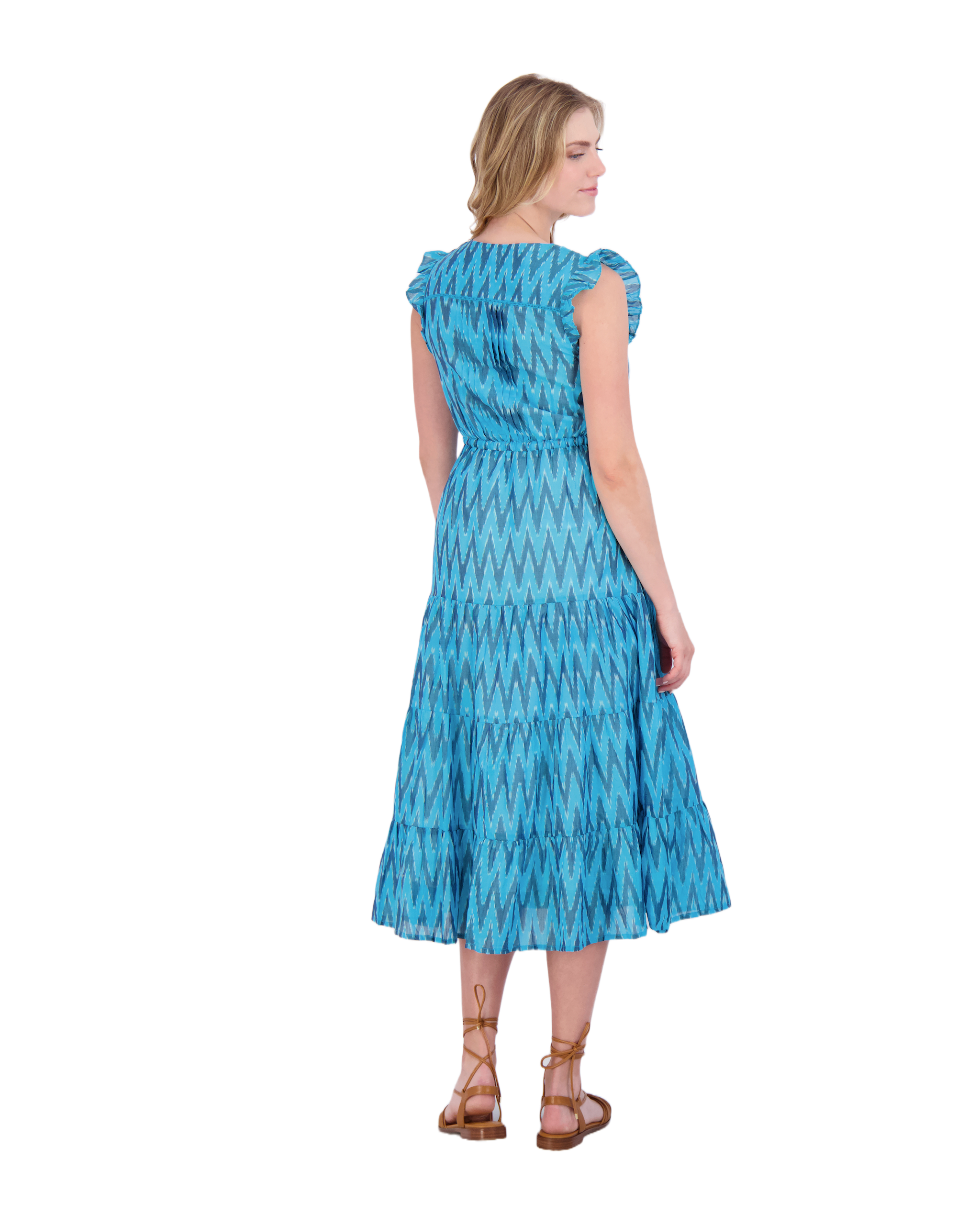 Giselle Women's Maxi Dress Turquoise Ikat