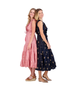Luxe Giselle Women's Maxi Dress Rose Silk Dupioni