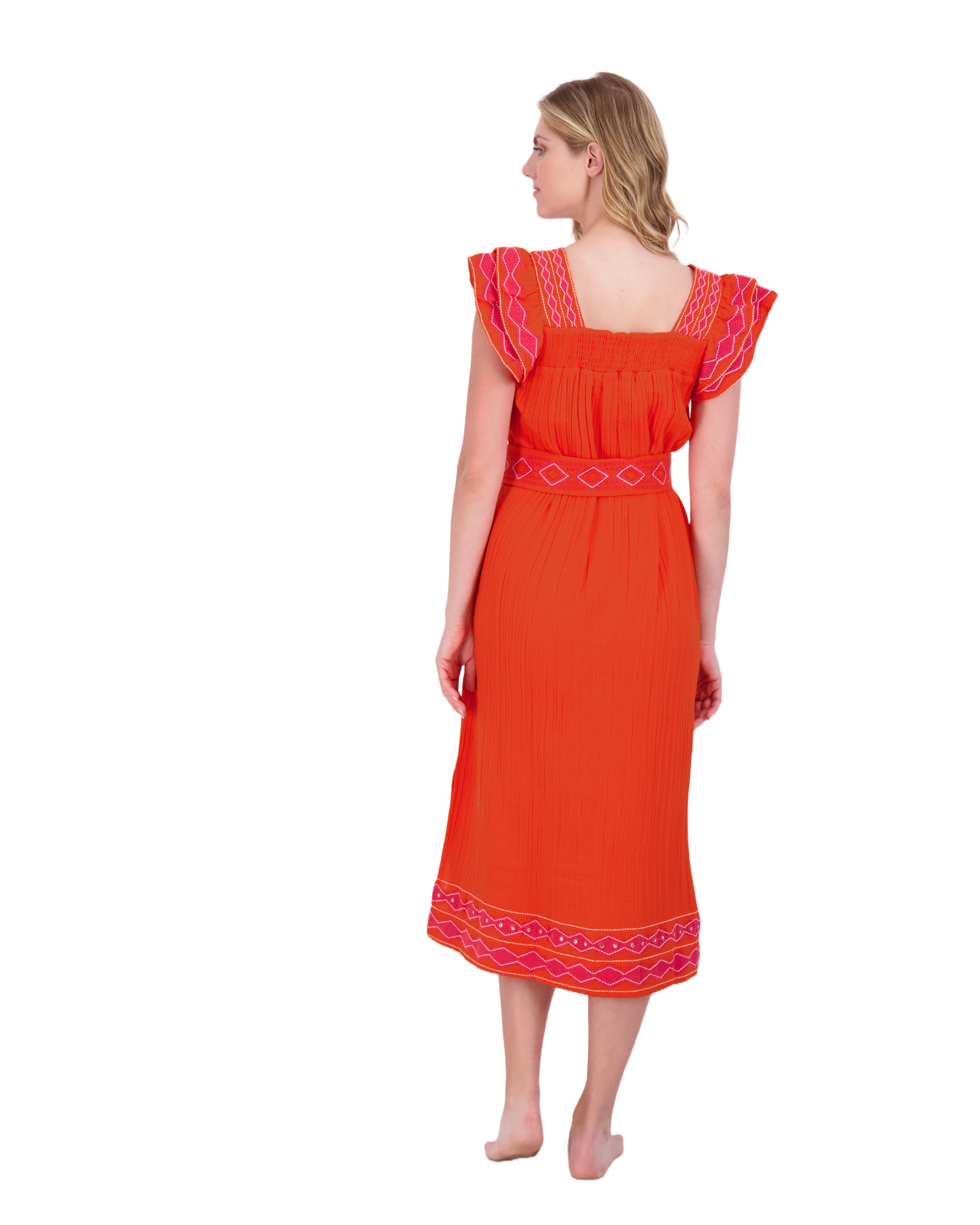 Maxi Sandrine Women's Dress Poppy Embroidery