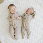 Oatmeal Organic Cotton Zipper Pajamas