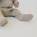 Oatmeal Organic Cotton Zipper Pajamas