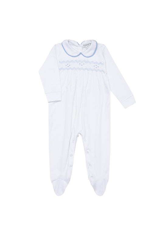Nella Smocked Boy Footie