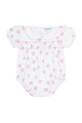 Pink Heart Print Smocked Bubble
