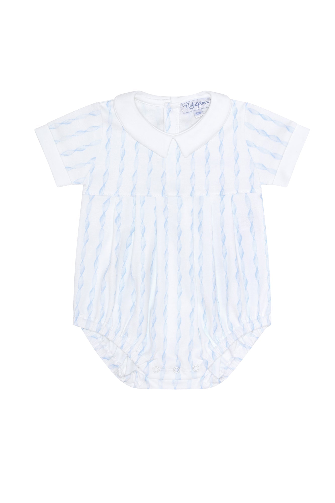 Blue Twirls Pima Cotton Bubble