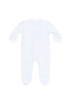 Blue Twirls Pima Cotton Zipper Footie