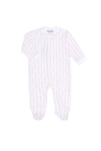 Girl Pink Twirls Pima Cotton Zipper Footie